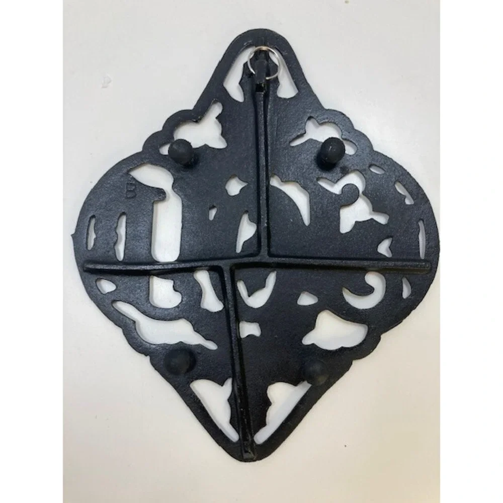 Vintage Avon Holly & Joy‎ Holiday Christmas Cast Iron Brass Finish Trivet NIB
